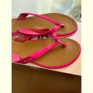 Ralph Lauren pink with leather flip flops